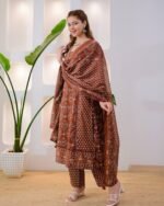 MEHER MOCHA PREMIUM COTTON SUIT - Image 3