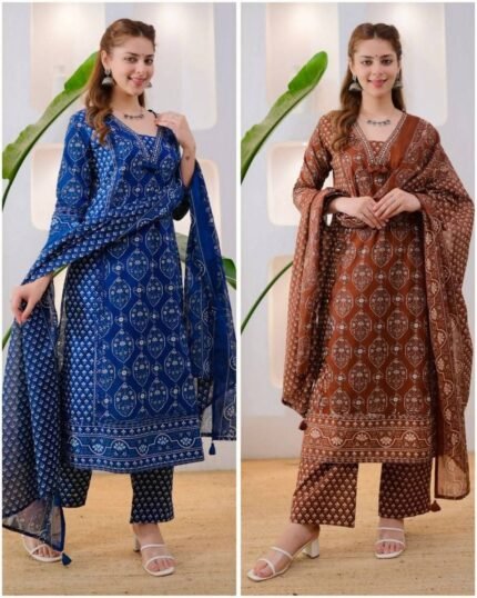MEHER MOCHA PREMIUM COTTON SUIT